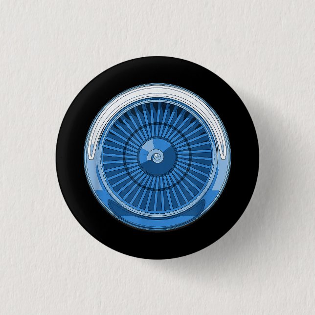 Badge Rond 2,50 Cm Moteur à réaction (Devant)