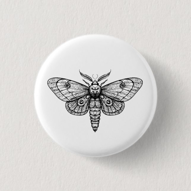 Badge Rond 2,50 Cm Moth (Devant)