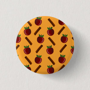 Badge Rond 2,50 Cm Motif Apple Cinnamon