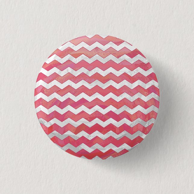 Badge Rond 2,50 Cm Motif Chevron Tourbillon de Saumon (Devant)