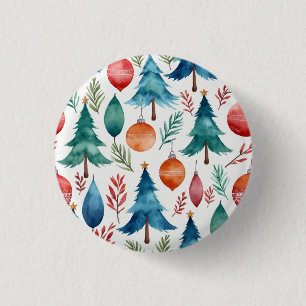 Badge Rond 2,50 Cm Motif d'arbre de Noël