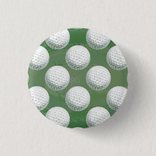 Badge Rond 2,50 Cm Motif de balle de golf peint