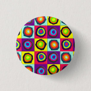 Badge Rond 2,50 Cm Motif de cercles abstraits modernes