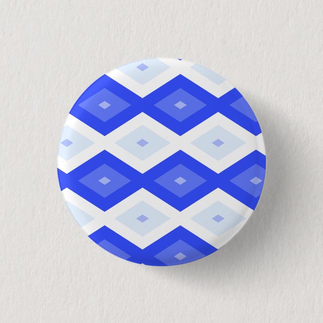 Badge Rond 2,50 Cm Motif de diamant bleu royal (Devant)