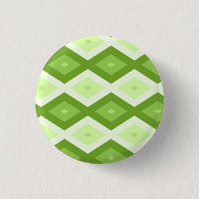 Badge Rond 2,50 Cm Motif de diamant vert Chartreuse (Devant)