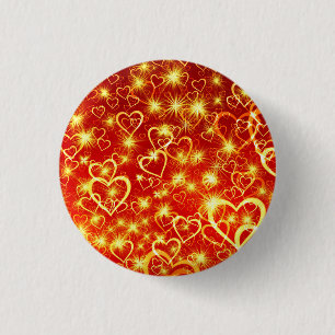 Badge Rond 2,50 Cm Motif de formes cardiaques-25622