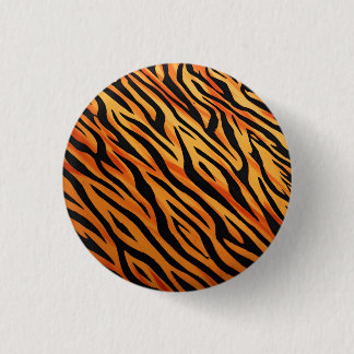 Badge Rond 2,50 Cm Motif de fourrure à rayures de tigre