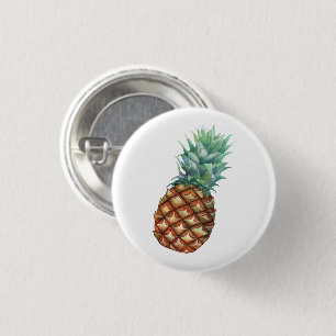 Badge Rond 2,50 Cm Motif de palmier de jungle à l'aquarelle tropicale