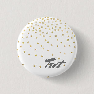 Badge Rond 2,50 Cm motif de point élégant de confettis de parties
