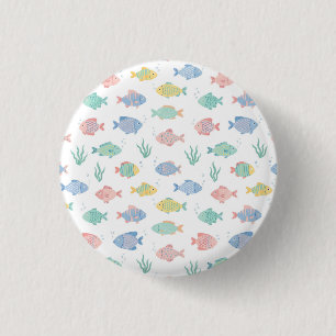Badge Rond 2,50 Cm Motif de poisson tropical Tulimet coloré