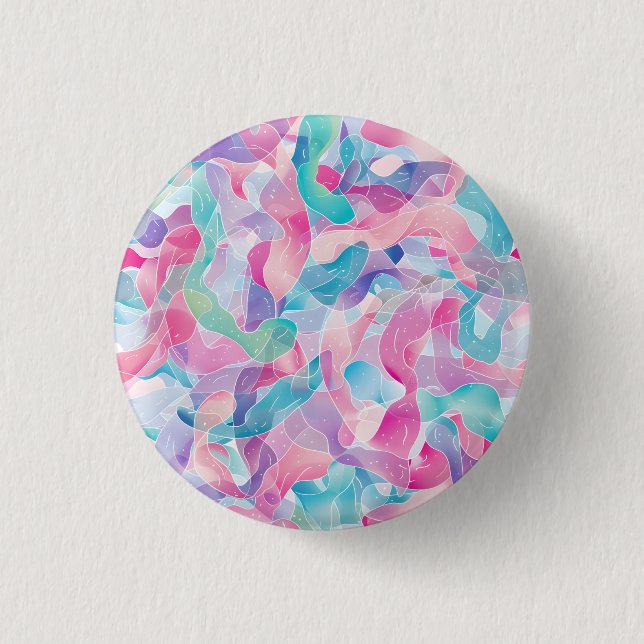 Badge Rond 2,50 Cm Motif de ruban abstrait pastel (Devant)