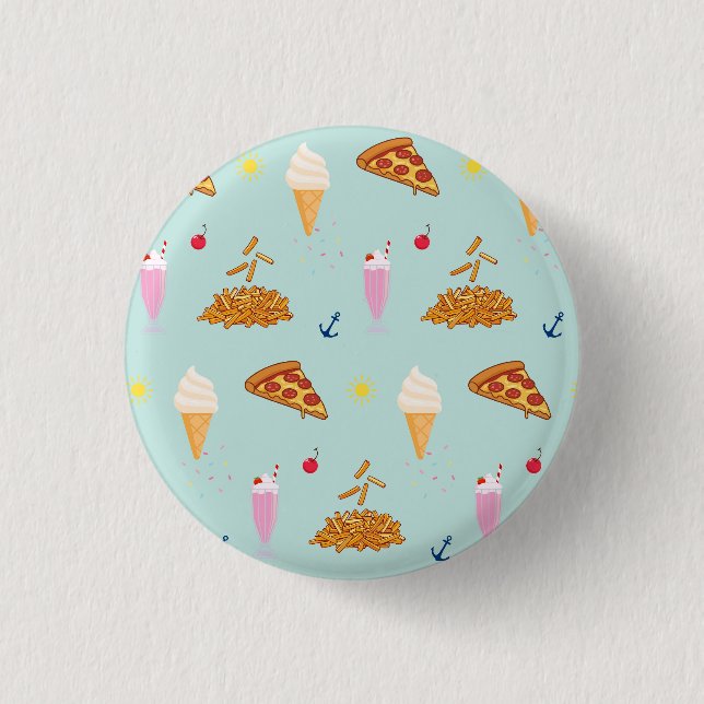 Badge Rond 2,50 Cm Motif de snacks de croisière (Devant)