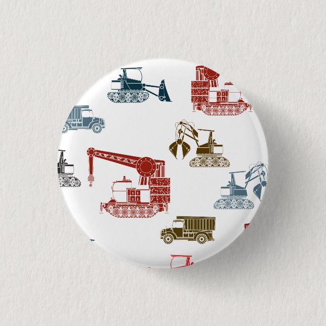 Badge Rond 2,50 Cm Motif de véhicule de construction (Devant)
