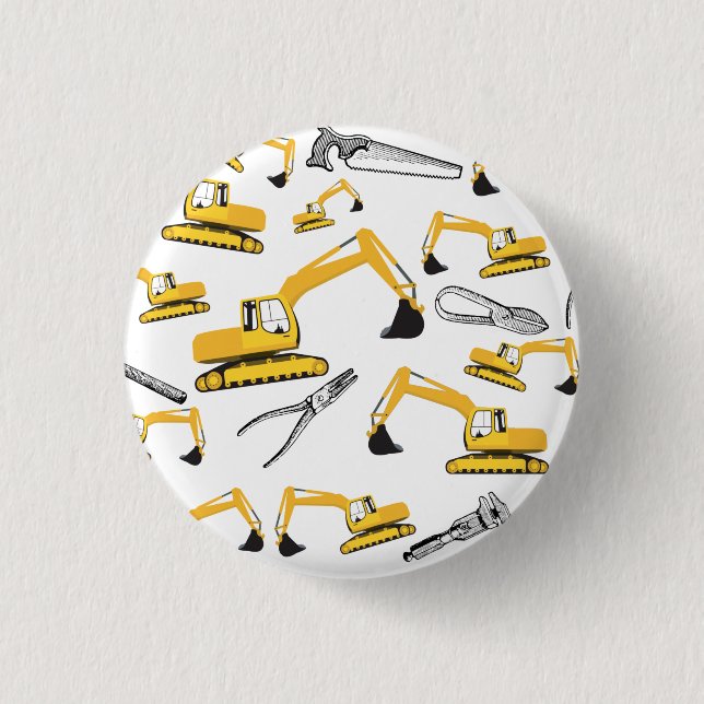 Badge Rond 2,50 Cm Motif des camions et des outils de construction de (Devant)