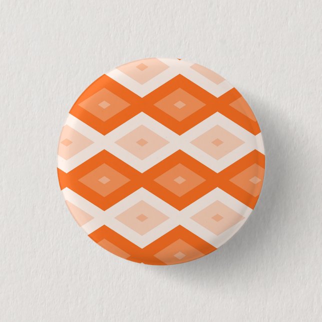Badge Rond 2,50 Cm Motif diamant orange (Devant)