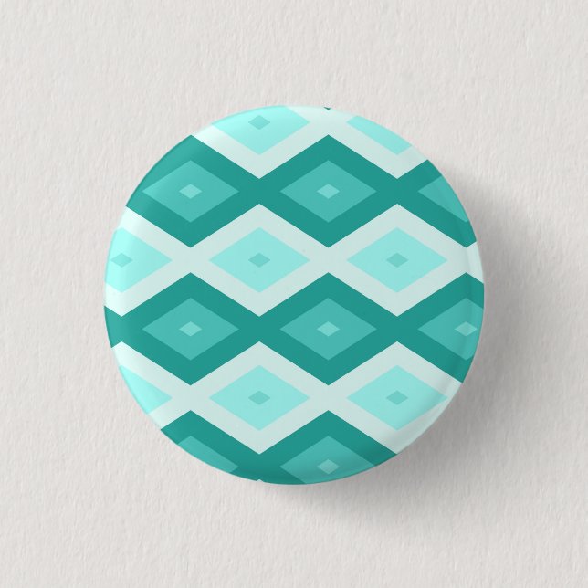 Badge Rond 2,50 Cm Motif diamant turquoise (Devant)
