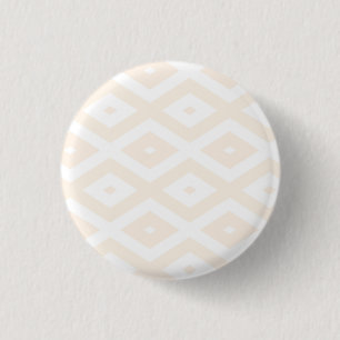 Badge Rond 2,50 Cm Motif en diamant beige et blanc