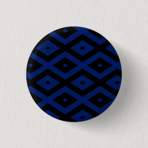 Badge Rond 2,50 Cm Motif en diamant bleu et noir