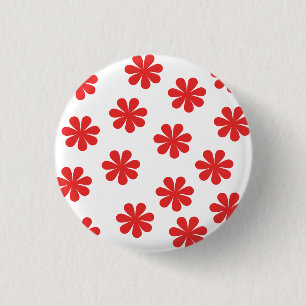 Badge Rond 2,50 Cm Motif Fleur Abstrait