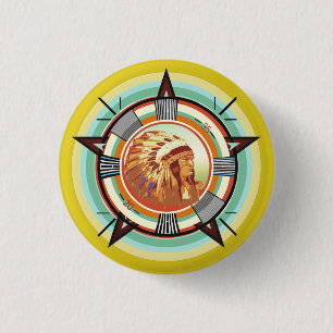 Badge Rond 2,50 Cm Motif indien