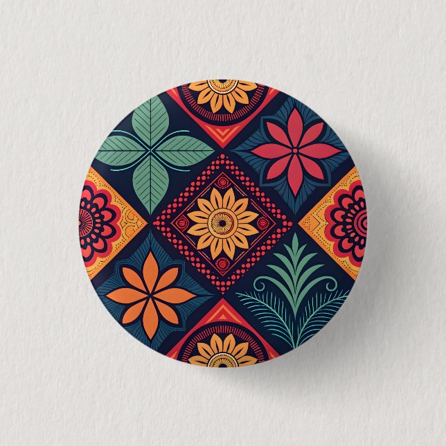 Badge Rond 2,50 Cm Motif magique Fleurs (Devant)