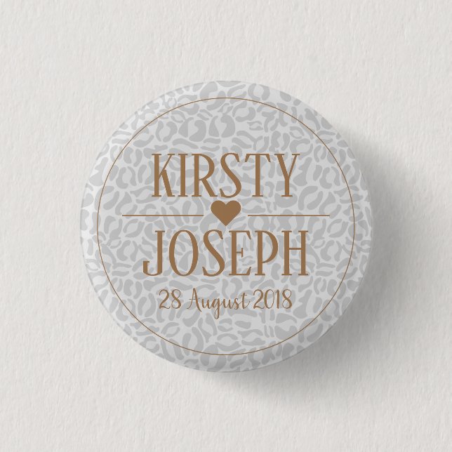 Badge Rond 2,50 Cm Motif Mariage classique moderne (Devant)