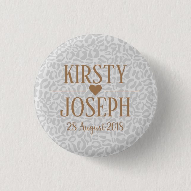 Badge Rond 2,50 Cm Motif Mariage classique moderne (Devant)