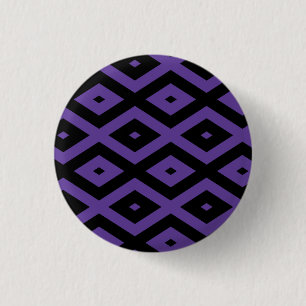 Badge Rond 2,50 Cm Motif violet et diamant noir