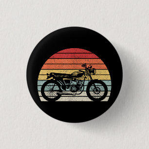 Badge Rond 2,50 Cm Motocyclette Rétro Vintage