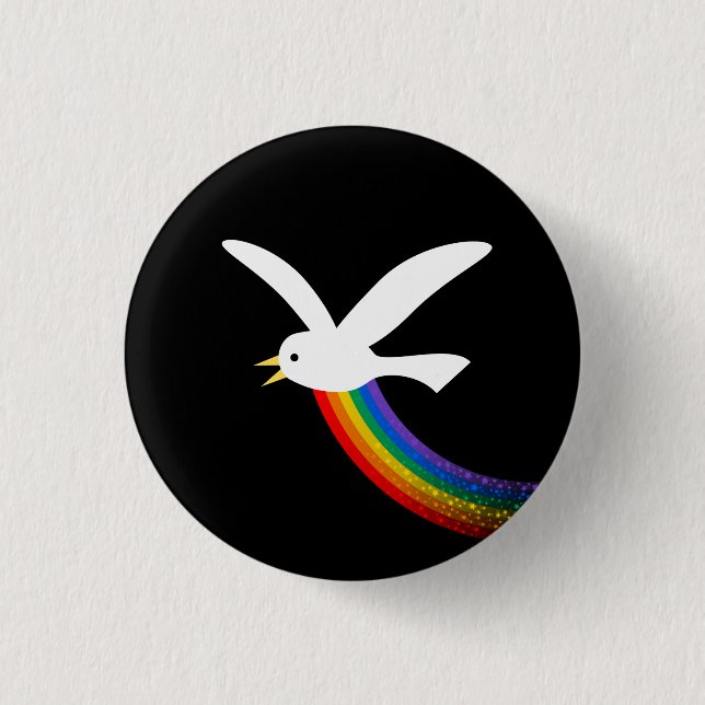 Badge Rond 2,50 Cm Mouette (Devant)