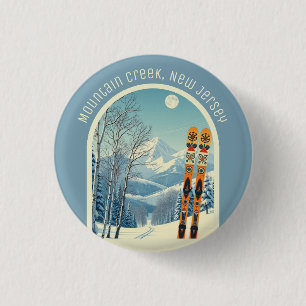 Badge Rond 2,50 Cm Mountain Creek, domaine skiable du New Jersey souv