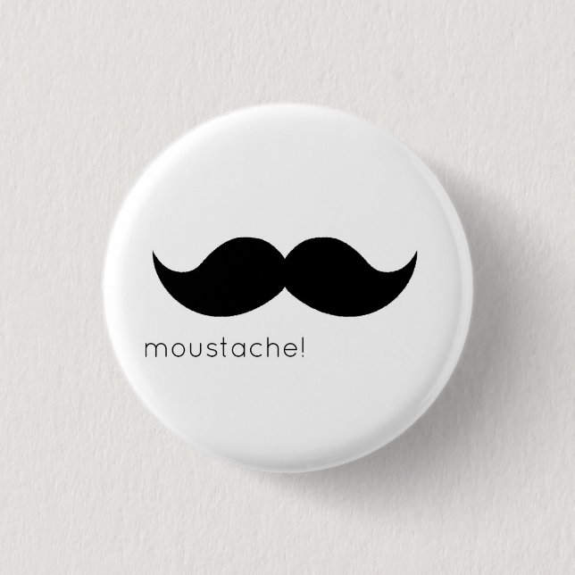 Badge Rond 2,50 Cm moustache (Devant)
