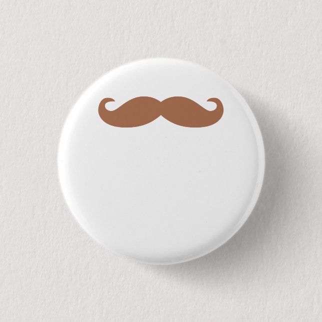 Badge Rond 2,50 Cm moustache simple (Devant)
