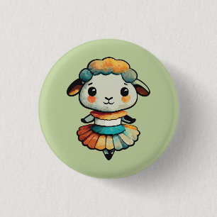 Badge Rond 2,50 Cm Mouton Ballerina
