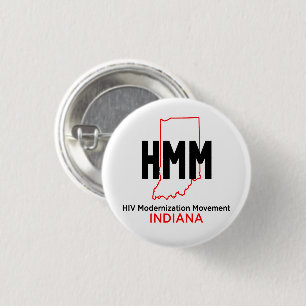 Badge Rond 2,50 Cm Mouvement de modernisation du VIH Indiana