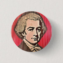 Mozart Portrait dans le style d'illusion optique B