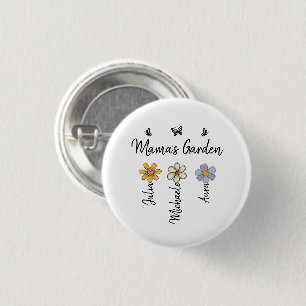 Badge Rond 2,50 Cm Mug personnalisé avec noms et fleurs de naissance,