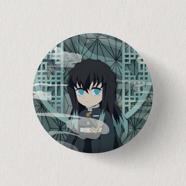 Badge Rond 2,50 Cm Muichiro Tokito Chibi (Devant)