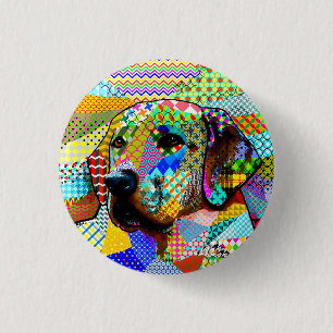 Badge Rond 2,50 Cm Multicolor Golden Retriever Chien 165 Motifs