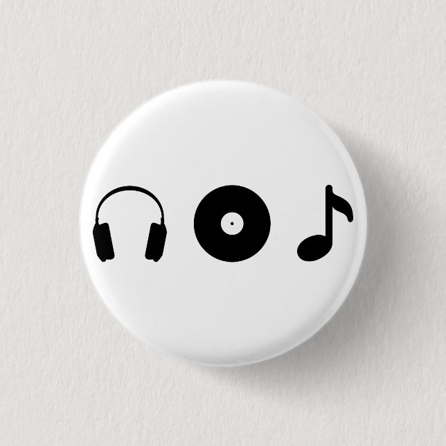 Badge Rond 2,50 Cm Music (Devant)