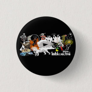 Badge Rond 2,50 Cm Music Hieroglyph