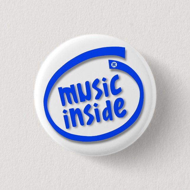 Badge Rond 2,50 Cm Musique à l'intérieur (Devant)