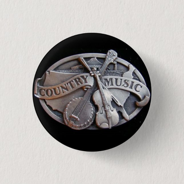 Badge Rond 2,50 Cm musique country (Devant)