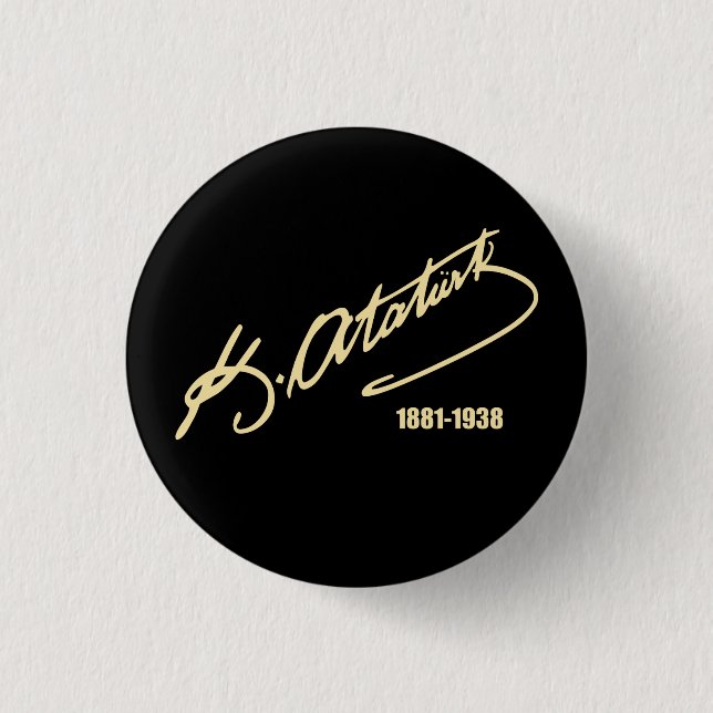 Badge Rond 2,50 Cm Mustafa Kemal Ataturk (Devant)