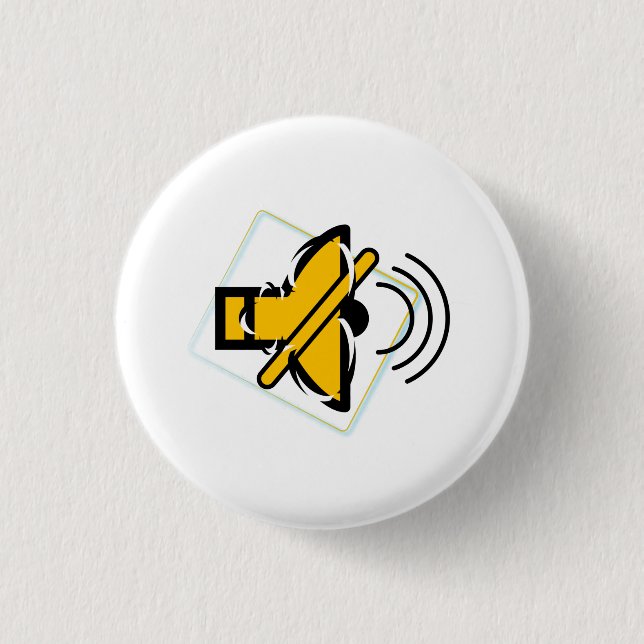 Badge Rond 2,50 Cm Mute (Devant)