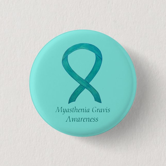 Badge Rond 2,50 Cm Myasthenia Gravis Sensibilisation Ruban Art Person (Devant)