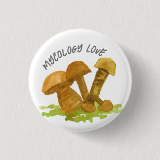 Badge Rond 2,50 Cm Mycologie Amour Champignons Science Plante Botaniq