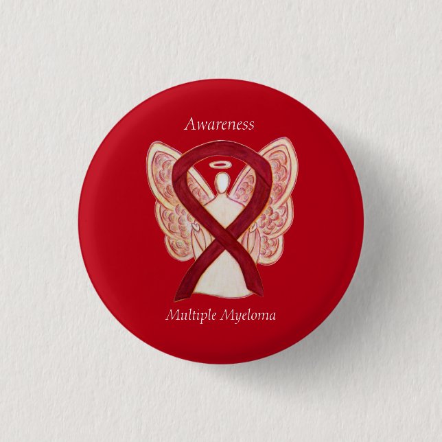 Badge Rond 2,50 Cm Myélome multiple Cancer Sensibilisation de l'angle (Devant)