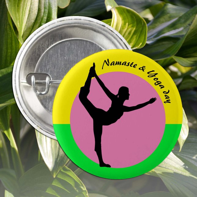 Badge Rond 2,50 Cm Namaste & Yoga Day /week-end retraite (Créateur téléchargé)