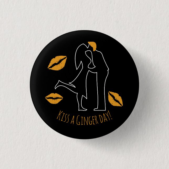 Badge Rond 2,50 Cm National Kiss a Ginger Day (Devant)